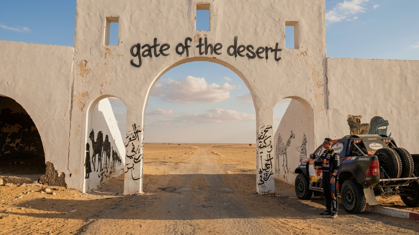 Desert rally entrance